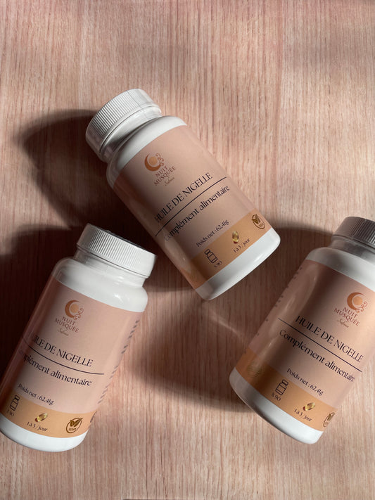 Huile de Nigelle 100%, en capsules, Végan