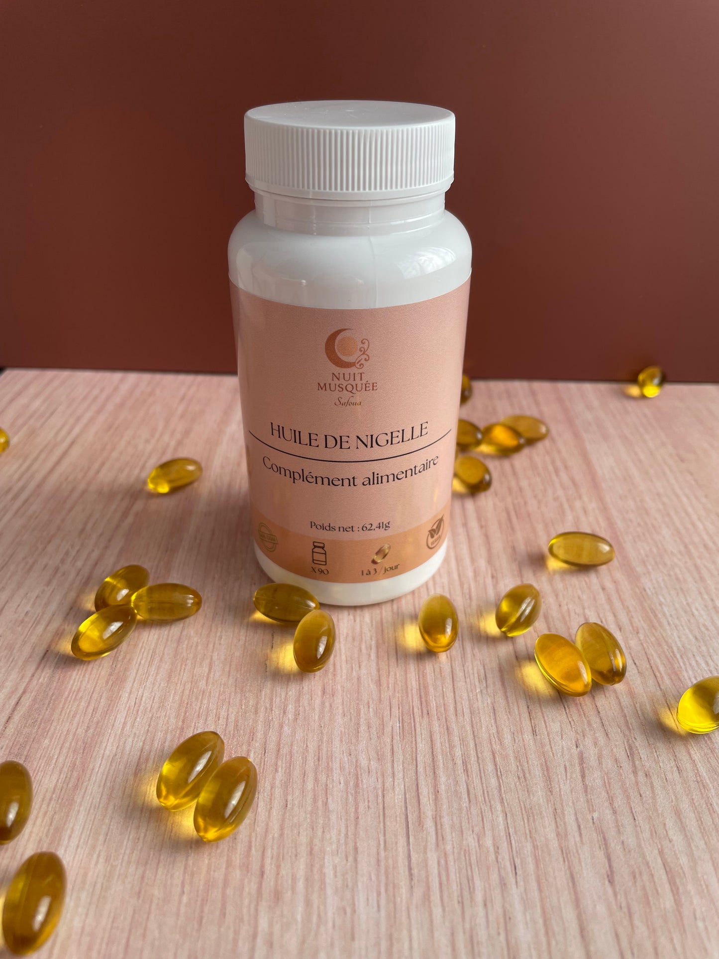 Huile de Nigelle 100%, en capsules, Végan