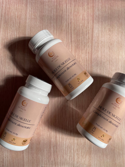 Huile de Nigelle 100%, en capsules, Végan