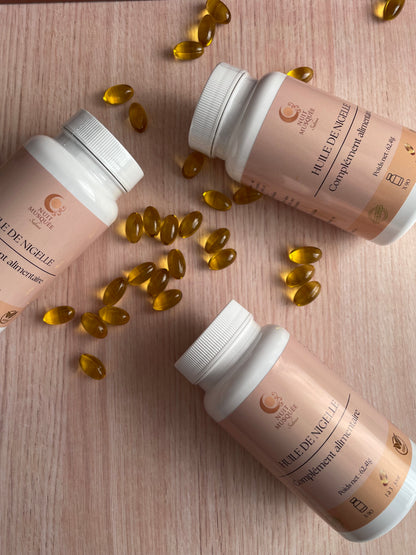 Huile de Nigelle 100%, en capsules, Végan