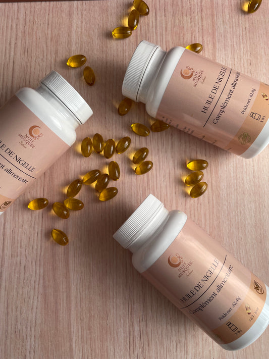 Huile de Nigelle 100%, en capsules, Végan