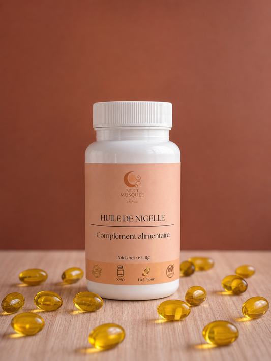 Huile de Nigelle 100%, en capsules, Végan